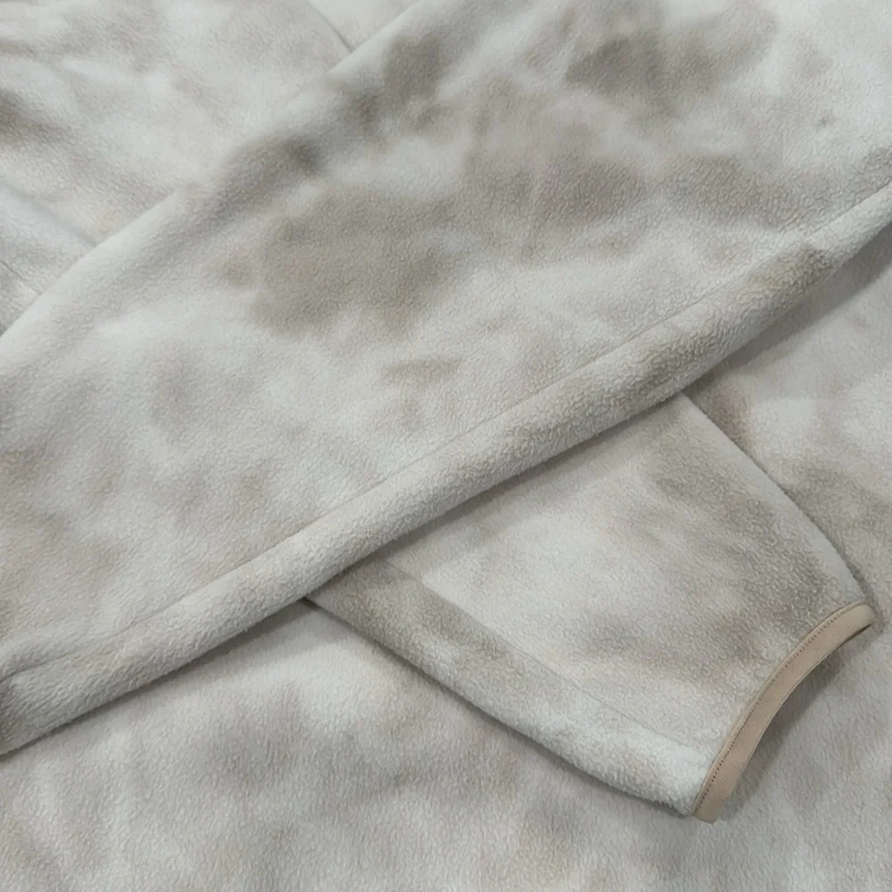 Lululemon sweatshirt women’s XL cream fleece crew pullover tie dye sweater